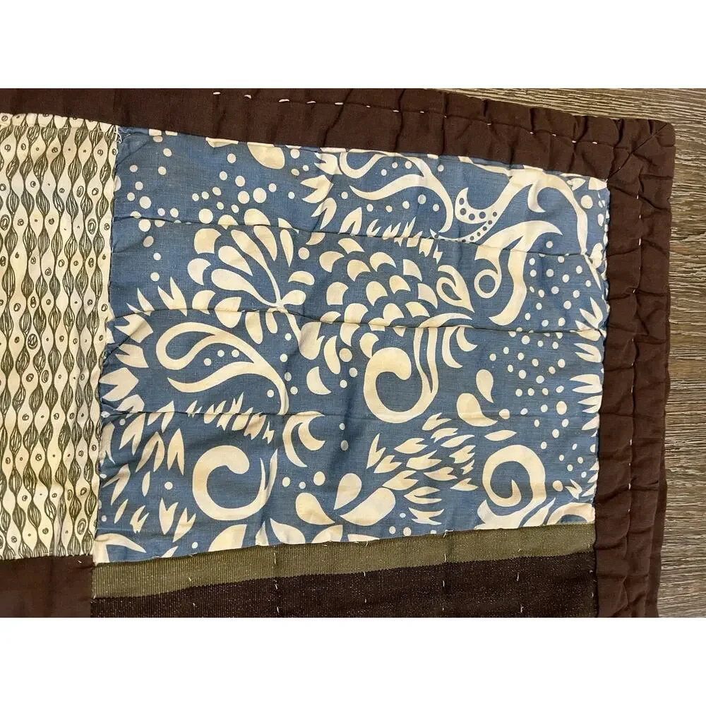 Pottery Barn Teen Patchwork Quilted Standard Pillow‎ Cover Sham 20x26 Boho